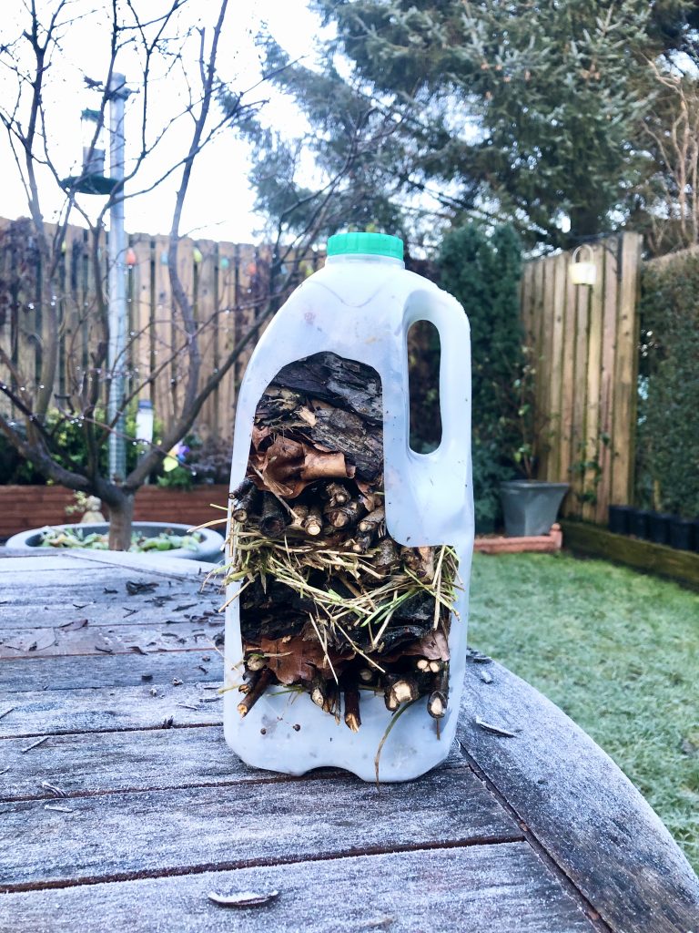 Milk Carton Bug Hotel - How to get Kids Gardening